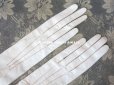 画像4: 未使用 1900年代 アンティーク  本革製 極細 結婚式のグローブ ボンマルシェ百貨店 オフホワイト レザー 手袋 - AU BON MARCHE -