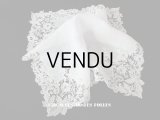 アンティーク 薔薇模様 ポワンドガーズ & デュシェス 結婚式のハンカチ　【ポワン・ド・ガーズ】