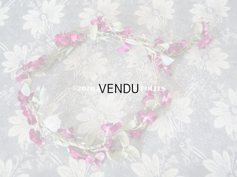 画像7: アンティーク 菫の花冠 & ブーケのセット シルク製ベルベット