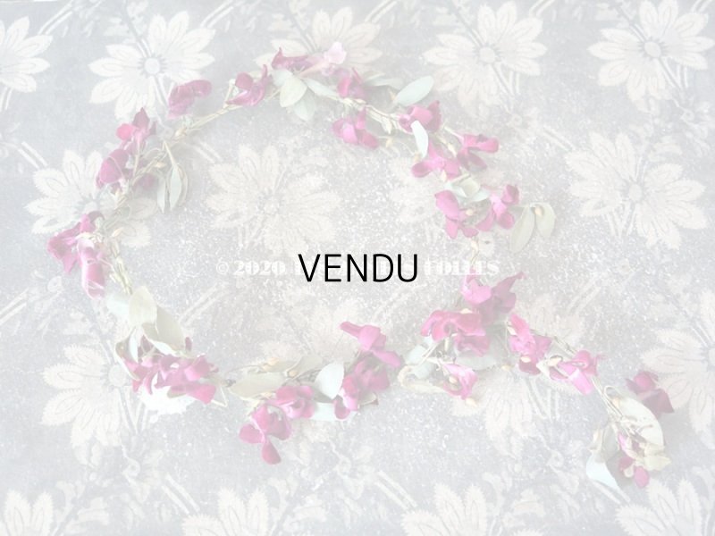画像2: アンティーク 菫の花冠 & ブーケのセット シルク製ベルベット