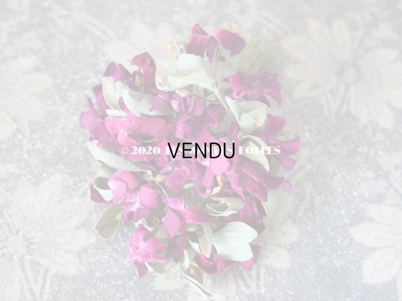 画像10: アンティーク 菫の花冠 & ブーケのセット シルク製ベルベット