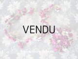 アンティーク 菫の花冠 & ブーケのセット シルク製ベルベット