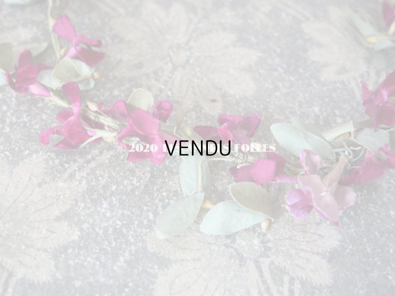 画像6: アンティーク 菫の花冠 & ブーケのセット シルク製ベルベット