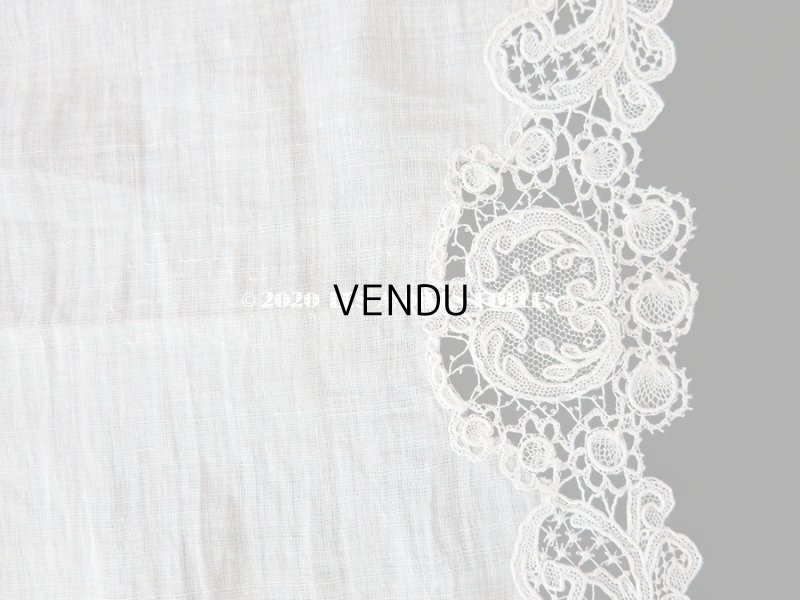 画像16: アンティーク 薔薇模様 ポワンドガーズ & デュシェス 結婚式のハンカチ 【ポワン・ド・ガーズ】