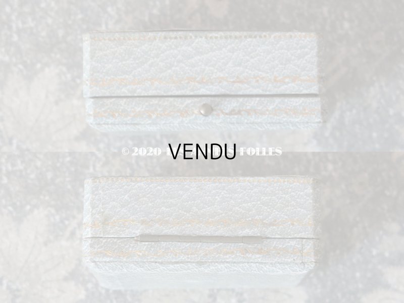 画像4: アンティーク　ブローチ用 ジュエリーボックス 金彩入り ライトグレー