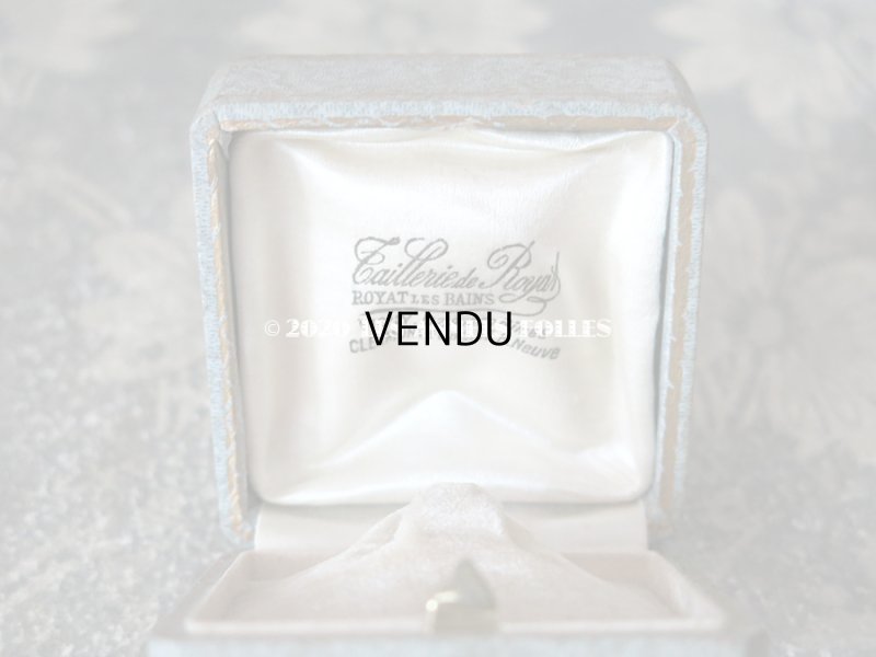 画像8: アンティーク　ブローチ用 ジュエリーボックス 金彩入り ライトグレー