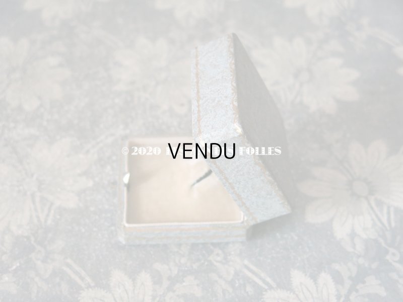 画像7: アンティーク　ブローチ用 ジュエリーボックス 金彩入り ライトグレー