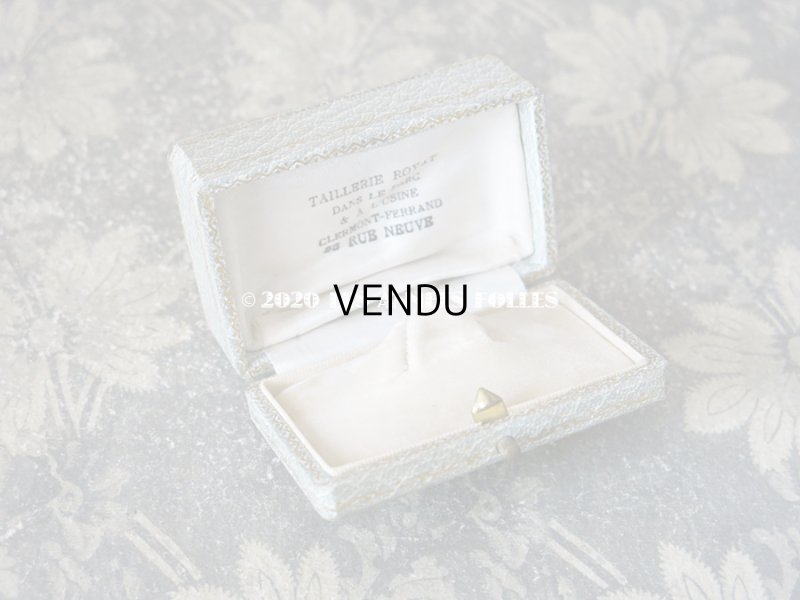 画像6: アンティーク　ブローチ用 ジュエリーボックス 金彩入り ライトグレー