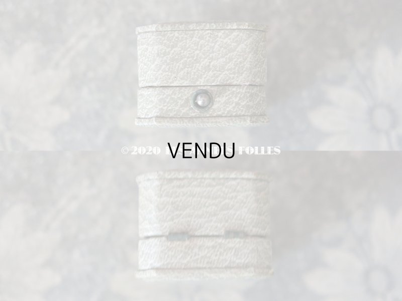 画像3: アンティーク　ブローチ用 ジュエリーボックス 金彩入り ライトグレー