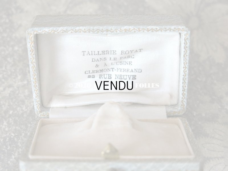 画像8: アンティーク　ブローチ用 ジュエリーボックス 金彩入り ライトグレー