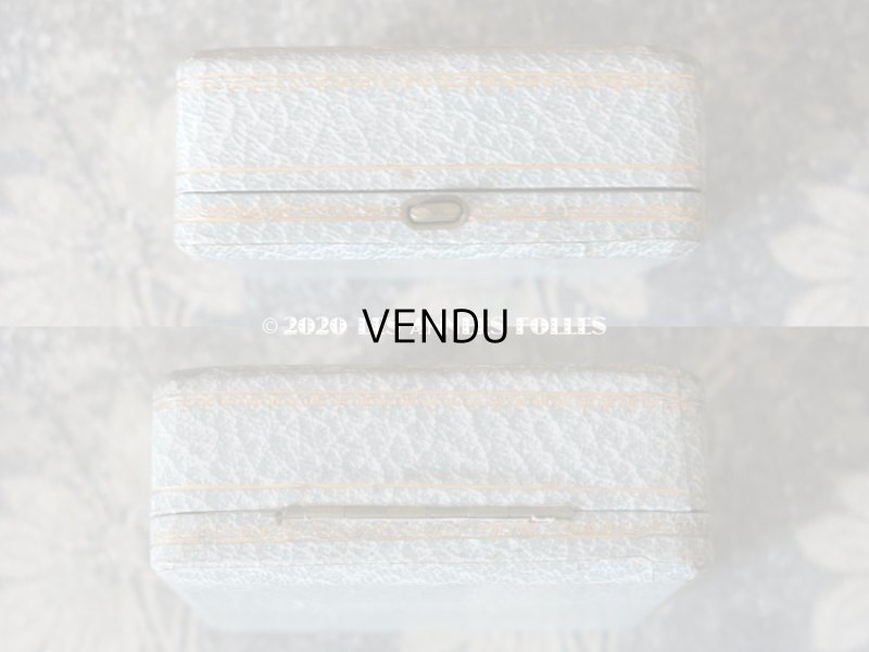 画像4: アンティーク ボタン用 ジュエリーボックス 金彩入り ライトグレー