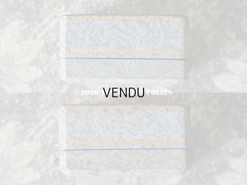 画像5: アンティーク　ブローチ用 ジュエリーボックス 金彩入り ライトグレー