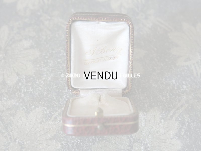 画像7: アンティーク ペンダントップ用 ジュエリーボックス 金彩入り ダークレッド 