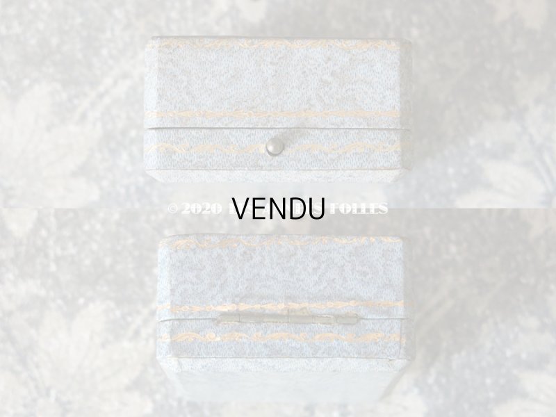 画像4: アンティーク　ブローチ用 ジュエリーボックス 金彩入り ライトグレー