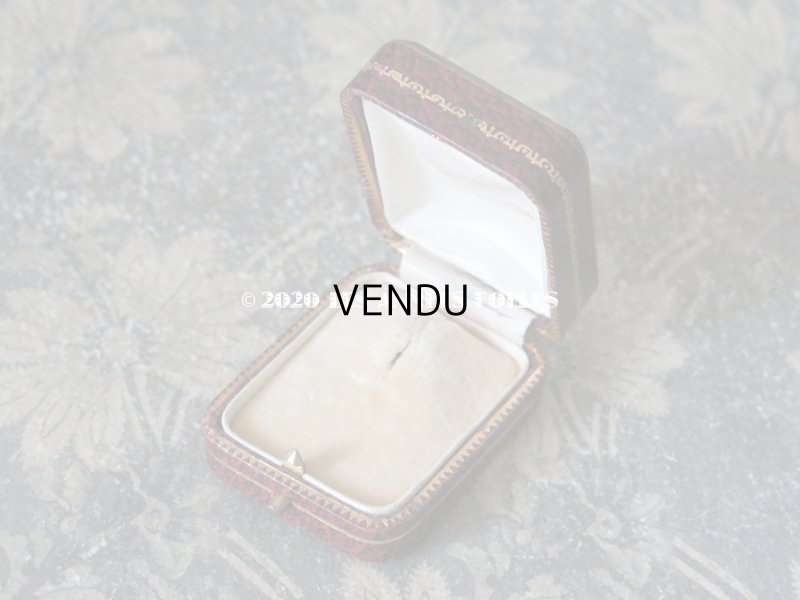 画像5: アンティーク ペンダントップ用 ジュエリーボックス 金彩入り ダークレッド 