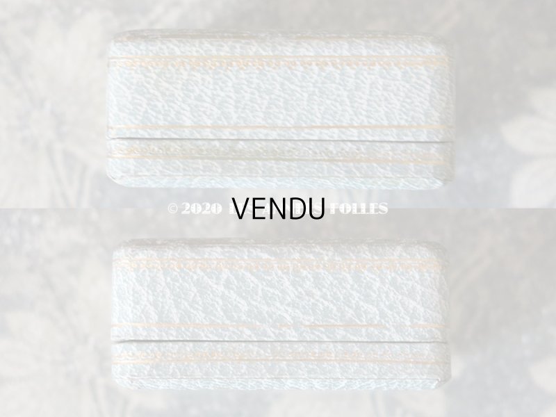 画像5: アンティーク ボタン用 ジュエリーボックス 金彩入り ライトグレー