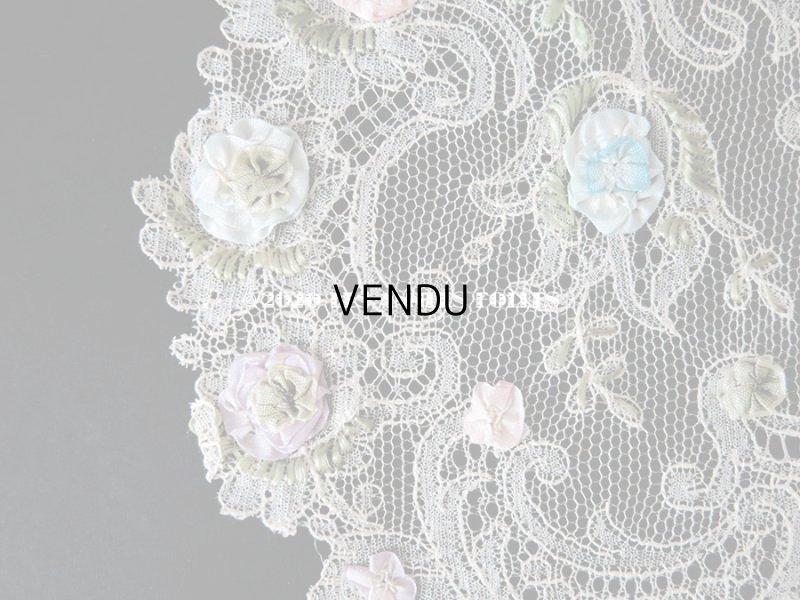画像4: アンティーク ロココモチーフ付き オフホワイトのレース (S)
