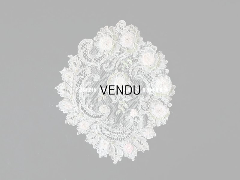 画像6: アンティーク ロココモチーフ付き オフホワイトのレース (S)