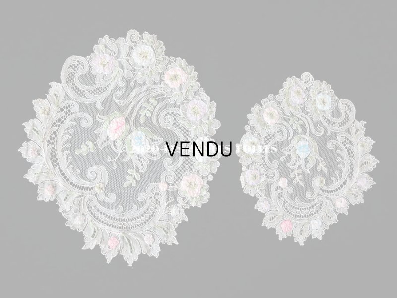 画像8: アンティーク ロココモチーフ付き オフホワイトのレース (M)