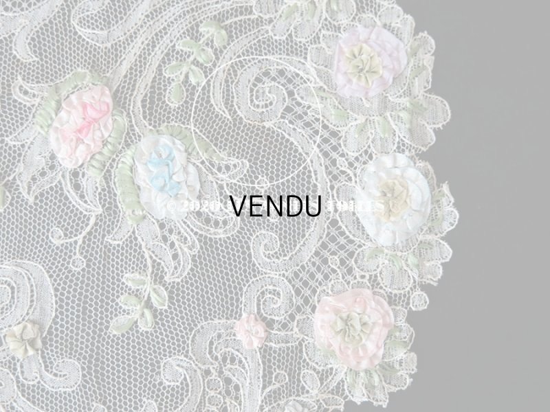 画像4: アンティーク ロココモチーフ付き オフホワイトのレース (M)