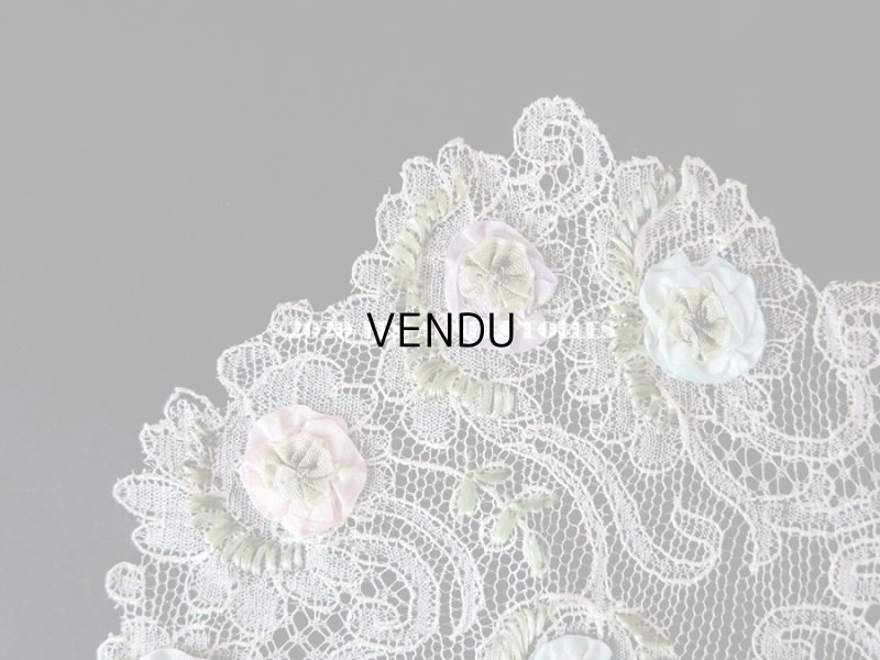 画像3: アンティーク ロココモチーフ付き オフホワイトのレース (S)