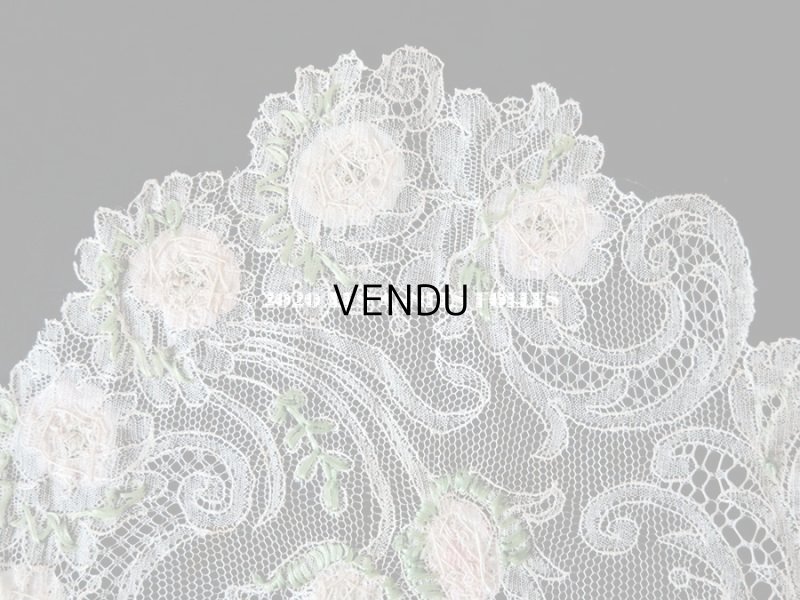 画像7: アンティーク ロココモチーフ付き オフホワイトのレース (M)