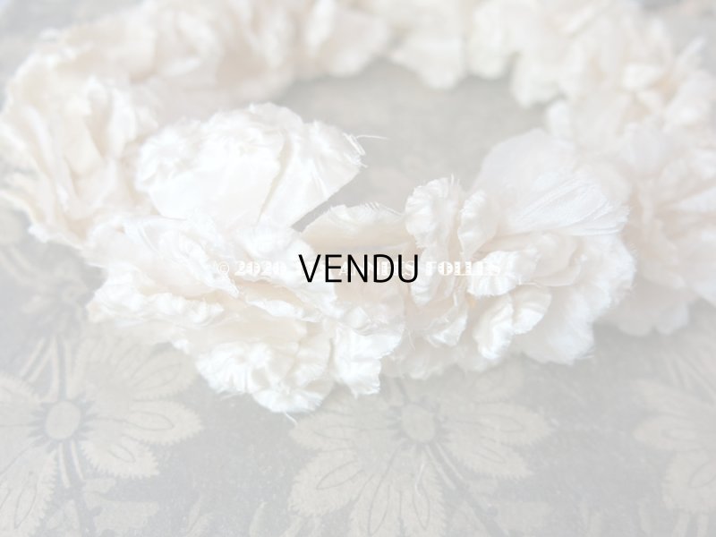 画像6: 1900年代 アンティーク シルク製 薔薇の花冠 ティアラ オフホワイト