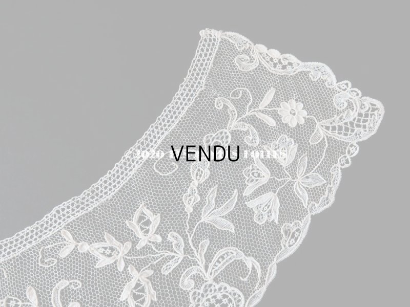 画像6: 19世紀末 アンティーク 子供用 付け襟 アランソンレース 花模様 ニードルレース 【 ポワン・ダランソン 】 