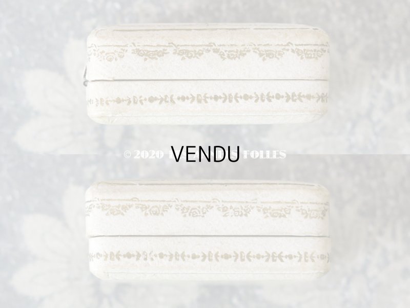 画像5: アンティーク リボンのガーランド オフホワイトのジュエリーボックス 