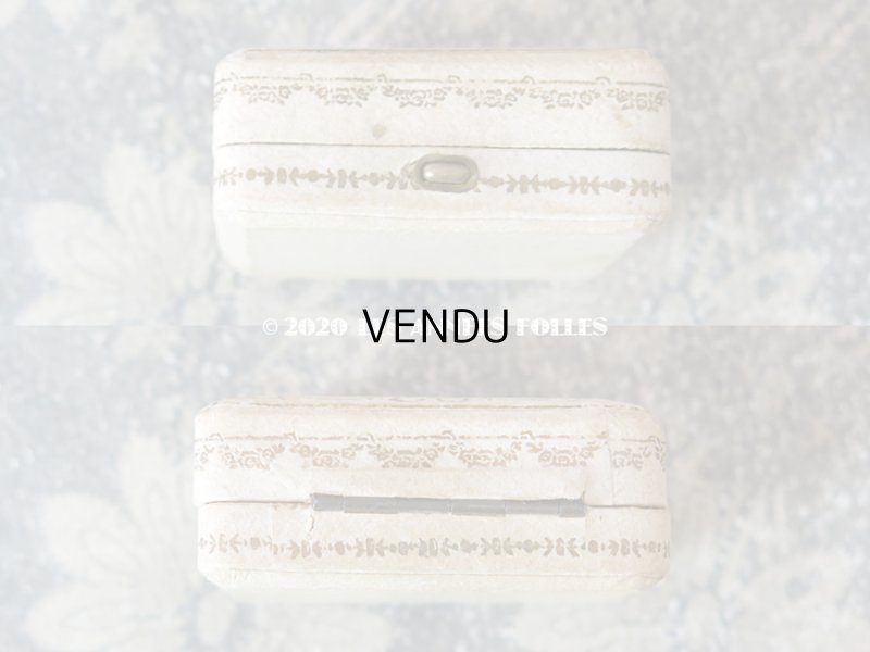 画像4: アンティーク リボンのガーランド オフホワイトのジュエリーボックス 