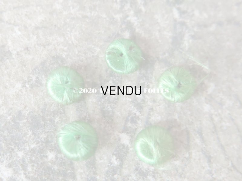 画像4: アンティーク ドール用 シルク製 くるみボタン 極小 5.5mm グリーン 11ピースのセット