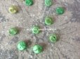画像5: アンティーク ドール用 シルク製 くるみボタン 極小 5.5mm グリーン 11ピースのセット (5)