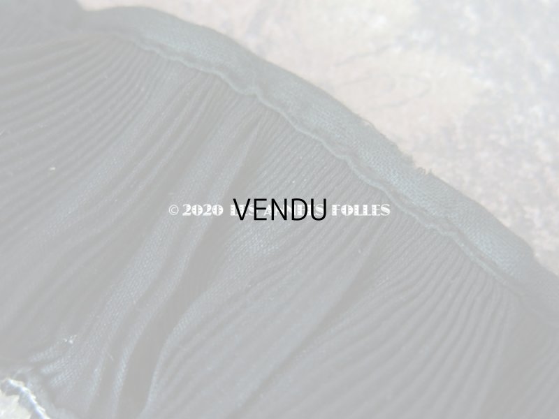 画像7: アンティーク シルク製 プリーツ リボン 4.8cm幅 黒 31cm