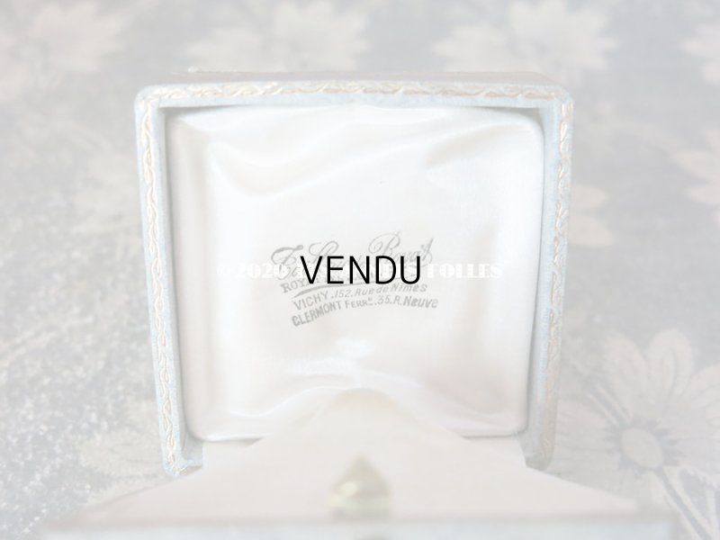 画像9: アンティーク　ブローチ用 ジュエリーボックス 金彩入り ライトグレー