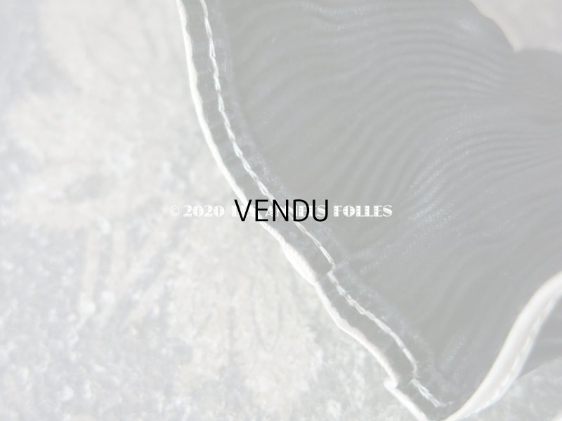 画像6: アンティーク シルク製 プリーツ リボン 4.8cm幅 黒 31cm