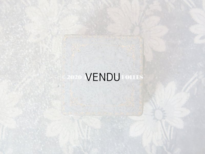 画像3: アンティーク　ブローチ用 ジュエリーボックス 金彩入り ライトグレー