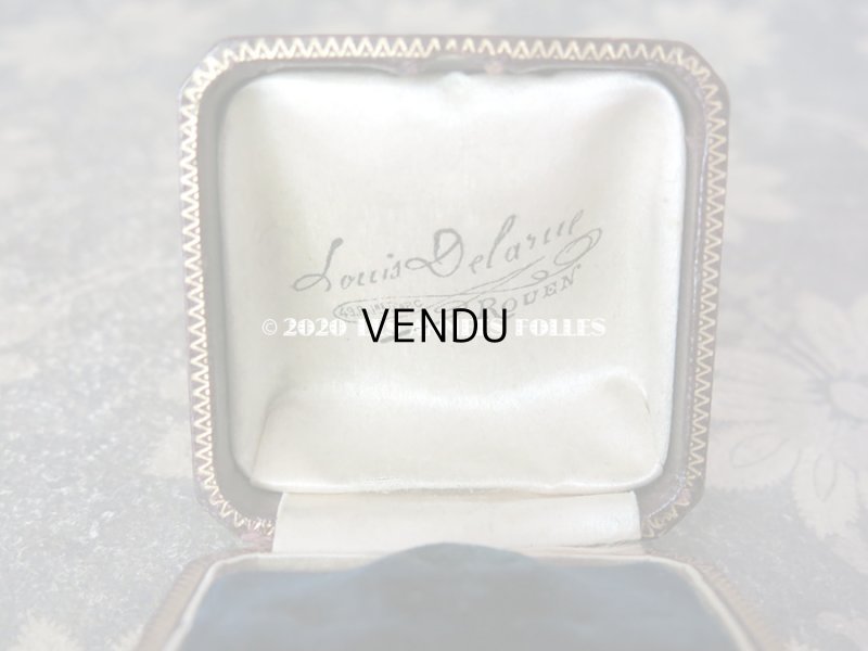 画像8: アンティーク ボタン用 ジュエリーボックス 金彩入り ボルドー・ブラウン