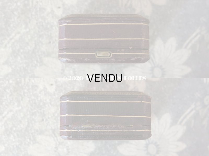 画像4: アンティーク ボタン用 ジュエリーボックス 金彩入り ボルドー・ブラウン