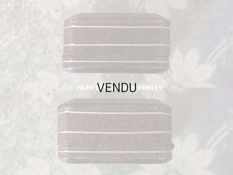 画像5: アンティーク ボタン用 ジュエリーボックス 金彩入り ボルドー・ブラウン