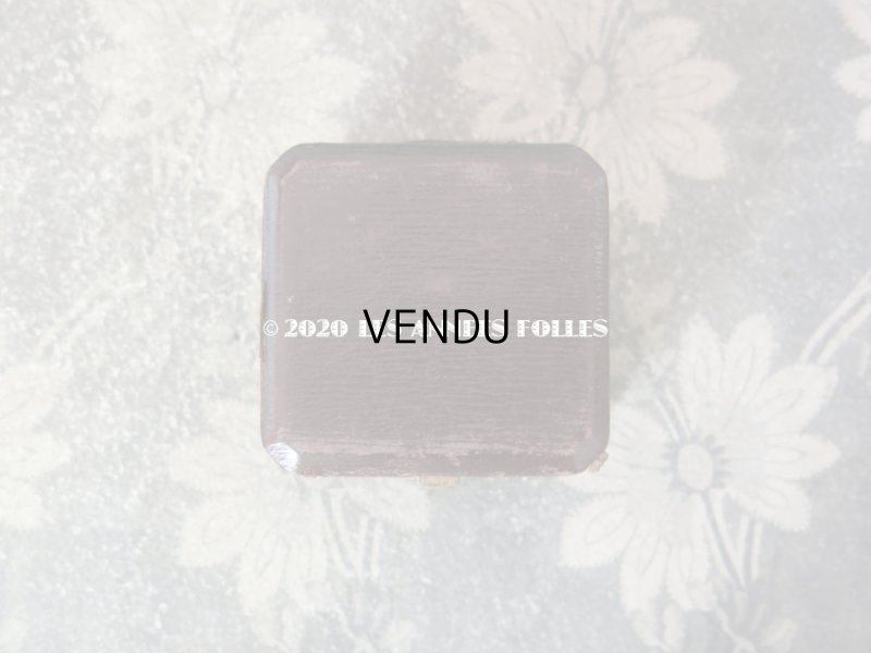 画像3: アンティーク ボタン用 ジュエリーボックス 金彩入り ボルドー・ブラウン