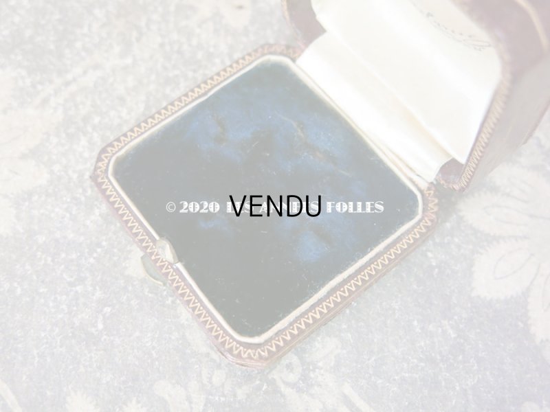 画像7: アンティーク ボタン用 ジュエリーボックス 金彩入り ボルドー・ブラウン