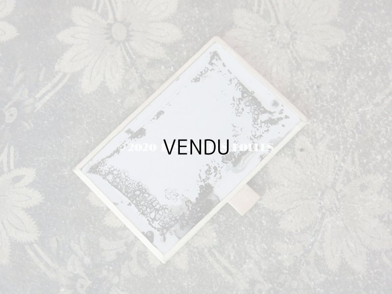 画像14: 1910年代 アンティーク 森の中の小さな兎 オモニエール ニードルポイント ミラー付き