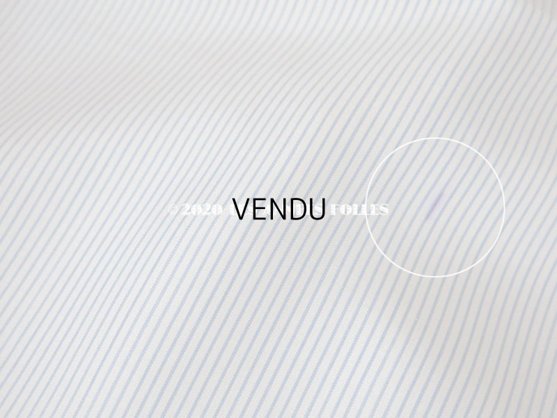 画像7: 未使用 1920年代 アンティーク  シルク製 ファブリック ピンストライプ　 ブルー＆オフホワイト