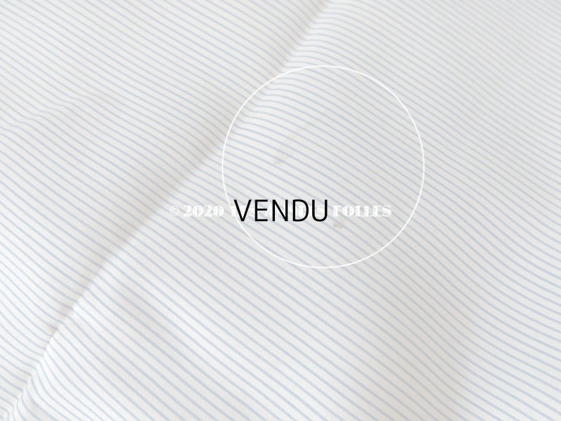 画像8: 未使用 1920年代 アンティーク  シルク製 ファブリック ピンストライプ　 ブルー＆オフホワイト