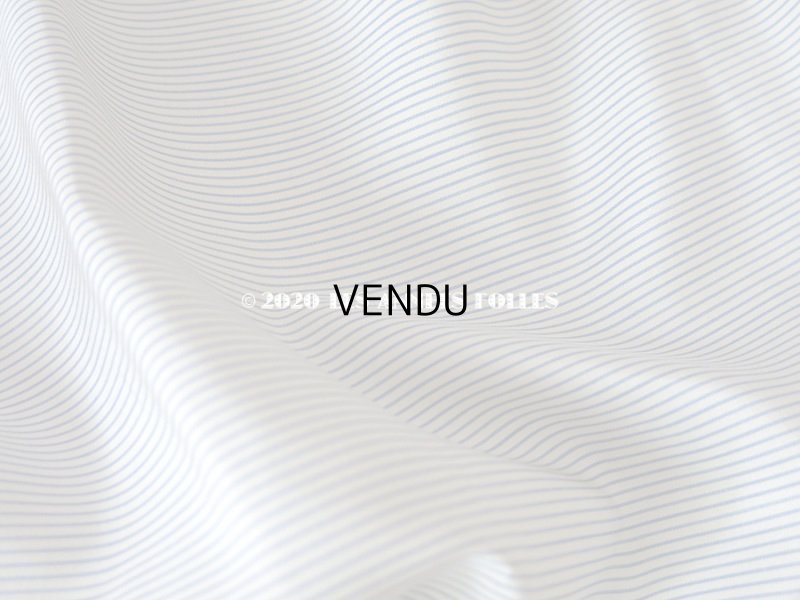 画像4: 未使用 1920年代 アンティーク  シルク製 ファブリック ピンストライプ　 ブルー＆オフホワイト