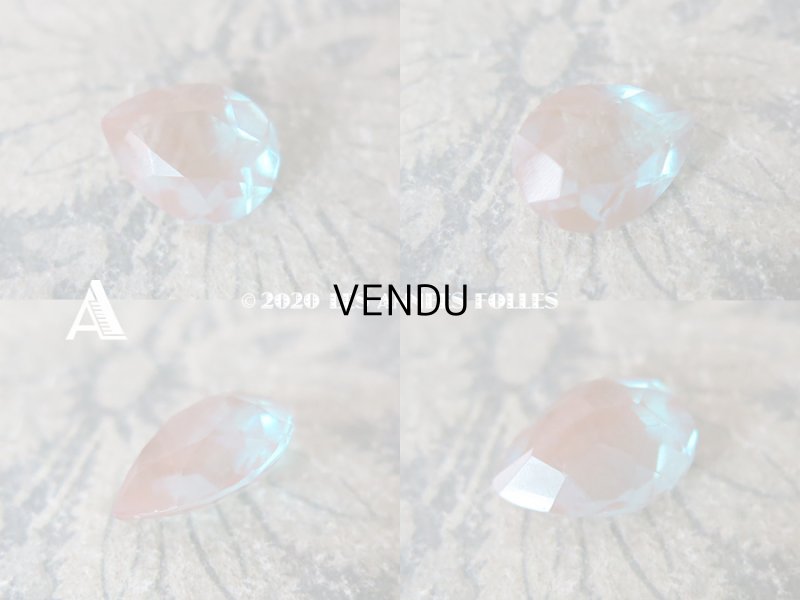 画像2: アンティーク サフィレットのルース ドロップ型 12mm強×16mm