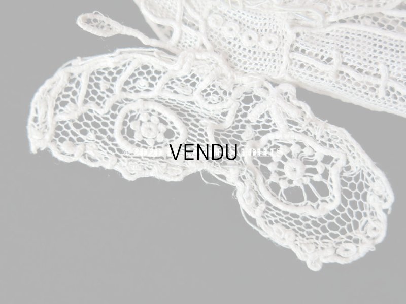 画像6: 未使用 19世紀末 アンティーク ニードルレース ポワンドガーズ 蝶々のモチーフ 『ポワン・ド・ガーズ』