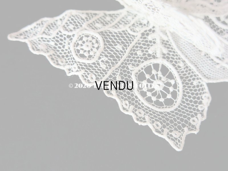 画像3: 未使用 19世紀末 アンティーク ニードルレース ポワンドガーズ 蝶々のモチーフ 『ポワン・ド・ガーズ』
