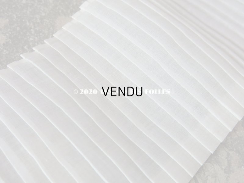 画像4: アンティーク 幅広 プリーツリボン オフホワイト 1.1m 9.5cm幅