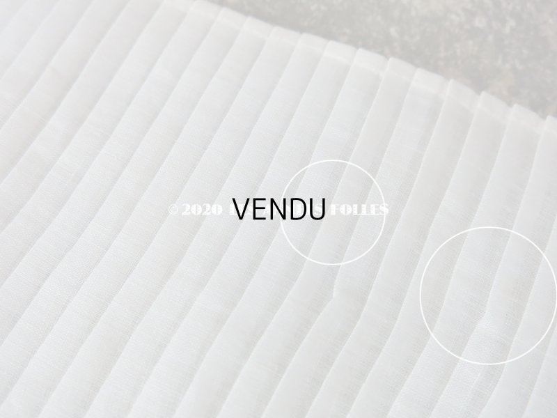 画像7: アンティーク 幅広 プリーツリボン オフホワイト 1.1m 9.5cm幅